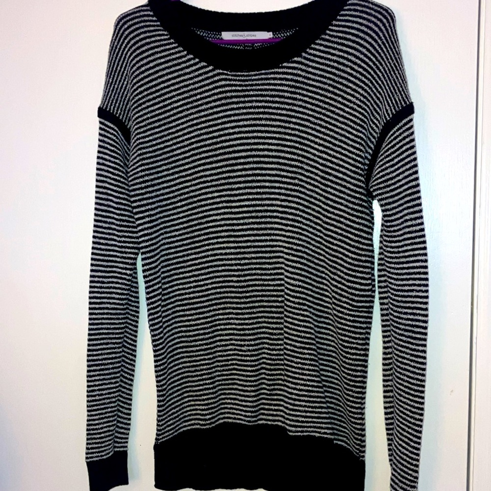 Stitches and stripes sweater